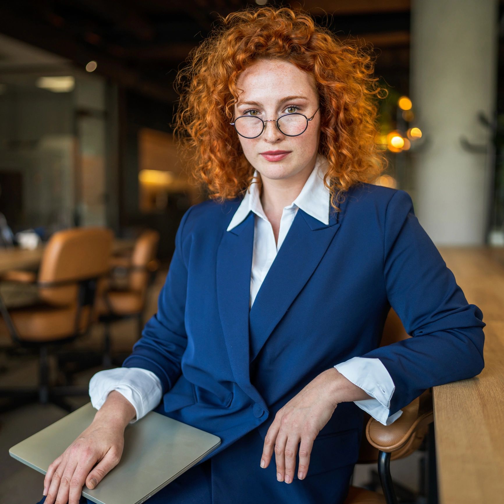 Portrait of full-stack engineering lead in office